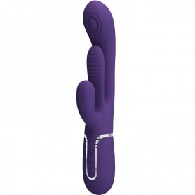 PRETTY LOVE SHANIA TRIPLE VIBRADOR RABBIT MULTIFUNCIoN MORADO