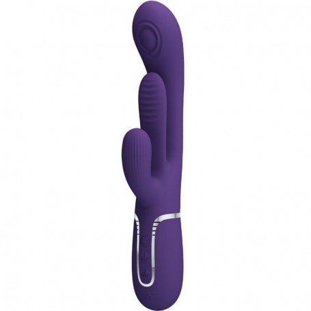 PRETTY LOVE SHANIA TRIPLE VIBRADOR RABBIT MULTIFUNCIoN MORADO