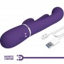PRETTY LOVE SHANIA TRIPLE VIBRADOR RABBIT MULTIFUNCIoN MORADO