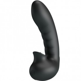 PRETTY LOVE HOBGOBLIN FUNDA VIBRADORA PARA DEDO 12 VIBRACIONES ESTIMULADOR CLiTORIS NEGRO