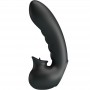 PRETTY LOVE HOBGOBLIN FUNDA VIBRADORA PARA DEDO 12 VIBRACIONES ESTIMULADOR CLiTORIS NEGRO