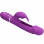 PRETTY LOVE KAMPAS VIBRADOR RABBIT MULTIFUNCIoN 3 EN 1 MORADO