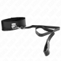 KINK COLLAR CON CORREA 116 CM DE PIEL NEGRO AJUSTABLE 40 48 CM X 6 CM