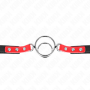 KINK MORDAZA CON MuLTIPLES JUNTAS ToRICAS 4 48 CM ROJO AJUSTABLE 38 X 56 CM