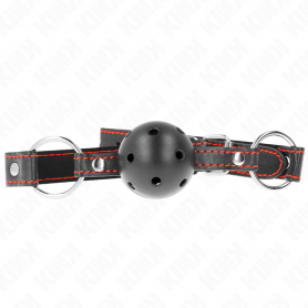 KINK MORDAZA DE BOLA 45 CM NEGRA DURA HUECA MODELO 2 65 x 25 CM