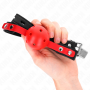KINK MORDAZA DE BOLA 4 CM DURA HUECA ROJO CORREA NEGRA 60 x 2 CM AJUSTABLE 37 52 CM