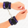 KINK MUNEQUERAS CORTAS DE ENCAJE TERCIOPELO Y UNIoN DE NYLON VIOLETA NEGRO 23 X 65 CM