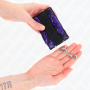 KINK MUNEQUERAS CORTAS DE ENCAJE TERCIOPELO Y UNIoN DE NYLON VIOLETA NEGRO 23 X 65 CM