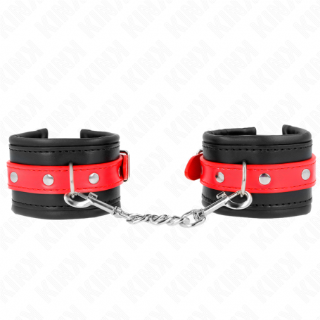 KINK MUNEQUERAS NEGRO CON CORREA ROJO AJUSTABLE 17 28 CM X 6 CM