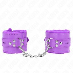 KINK MUNEQUERAS FORRADAS CON AGUJEROS CUADRADOS VIOLETA Y CORREA VIOLETA AJUSTABLE 17 29 CM X 6 CM