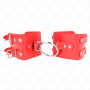 KINK MUNEQUERAS FIJAS CON ANILLA Y TACHUELAS ROJO AJUSTABLE 17 22 CM X 65 CM