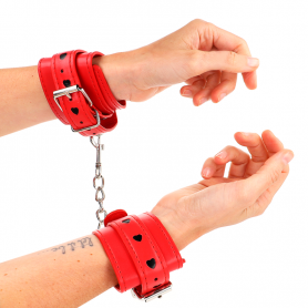 KINK MUNEQUERAS ROJO CON INCRUSTACIoN DE CORAZoN NEGRO AJUSTABLE 21 28 CM X 55 CM