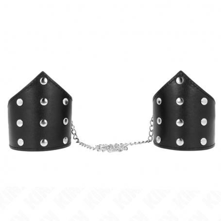 KINK MUNEQUERAS ESTILO PUNTIAGUDO NEGRO CON CADENA AJUSTABLE 17 23 CM X 85 CM
