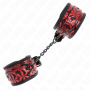 KINK MUNEQUERAS CON PATRoN DE DIAMANTES ROJO OSCURO AJUSTABLE 17 26 CM X 55 CM