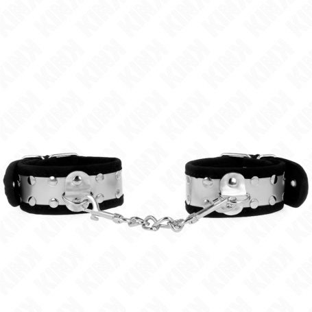 KINK MUNEQUERAS FINAS NEGRO PLATEADO 30 X 4 CM
