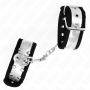 KINK MUNEQUERAS FINAS NEGRO PLATEADO 30 X 4 CM