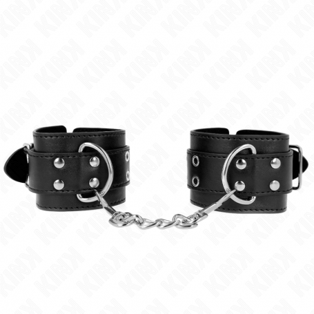 KINK MUNEQUERAS CON DOBLE LiNEA DE TACHUELAS NEGRO AUSTABLE 19 26 CM