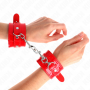 KINK MUNEQUERAS CON TACHUELAS ROJO AJUSTABLE 23 33 CM