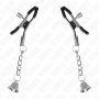 KINK PINZAS PARA PEZONES CON COLGANTE DE CAMPANA PLATEADO 6 CM