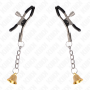 KINK PINZAS PARA PEZONES CON COLGANTE DE CAMPANA DORADO 6 CM