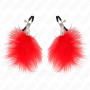 KINK PINZAS PARA PEZONES CON PLUMA ROJO 7 CM