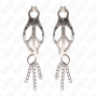 KINK PINZAS PARA PEZONES ESTILO JAPONeS CON CADENAS PLATEADO