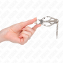 KINK PINZAS PARA PEZONES ESTILO JAPONeS CON CADENAS PLATEADO