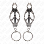 KINK PINZAS PARA PEZONES ESTILO JAPONeS CON AROS PLATEADO
