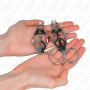 KINK PINZAS PARA PEZONES ESTILO JAPONeS CON AROS PLATEADO