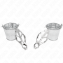 KINK PINZAS PARA PEZONES ESTILO JAPONeS CON CUBOS PLATEADO