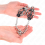 KINK PINZAS PARA PEZONES ESTILO JAPONeS CON CADENA PLATEADO 30 CM