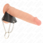 KINK ANILLO PENE 4 CM CADENA 7 CM METAL CON CINTURoN CUERO