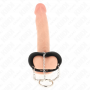 KINK ANILLO PENE 4 CM CADENA 7 CM METAL CON CINTURoN CUERO