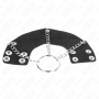 KINK ANILLO PENE 4 CM CADENA 7 CM METAL CON CINTURoN CUERO