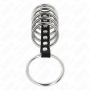KINK 7 ANILLOS PENE METAL 32 CM A 5 CM CONECTADOS POR POLIPIEL