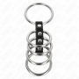 KINK 5 ANILLOS PENE 37 CM A 5 CM METAL CONECTADOS POR CUERO