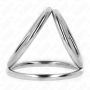 KINK ANILLO PENE TRIPLE METAL CROMADO 38 CM A 5 CM MODELO 2