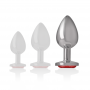 INTENSE PLUG ANAL METAL ALUMINIO CON CRISTAL ROJO TALLA L