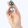 SECRETPLAY METAL BUTT PLUG CORAZoN TRANSPARENTE TALLA S 7 CM
