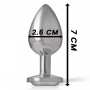 INTENSE PLUG ANAL METAL ALUMINIO CORAZoN BLANCO TALLA S