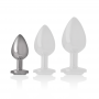 INTENSE PLUG ANAL METAL ALUMINIO CORAZoN BLANCO TALLA S