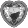 INTENSE PLUG ANAL METAL ALUMINIO CORAZoN BLANCO TALLA L