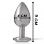 INTENSE PLUG ANAL METAL ALUMINIO CORAZoN BLANCO TALLA L