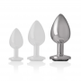 INTENSE PLUG ANAL METAL ALUMINIO CORAZoN BLANCO TALLA L