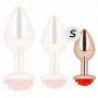 KINK PLUG ANAL ORO ROSADO ROSA ROJA S
