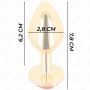 KINK PLUG ANAL DORADO ROSA ROJA TALLA S