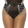 SUBBLIME CINTURoN DE CADENAS CUERO NEGRO TALLA uNICA