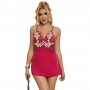 SUBBLIME 954123 BABYDOLL CON DISENO FLORAL ROJO S M