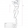PASSION WOMAN BS035 BODYSTOCKING BLANCO TALLA uNICA