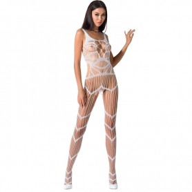 PASSION WOMAN BS058 BODYSTOCKING BLANCO TALLA uNICA